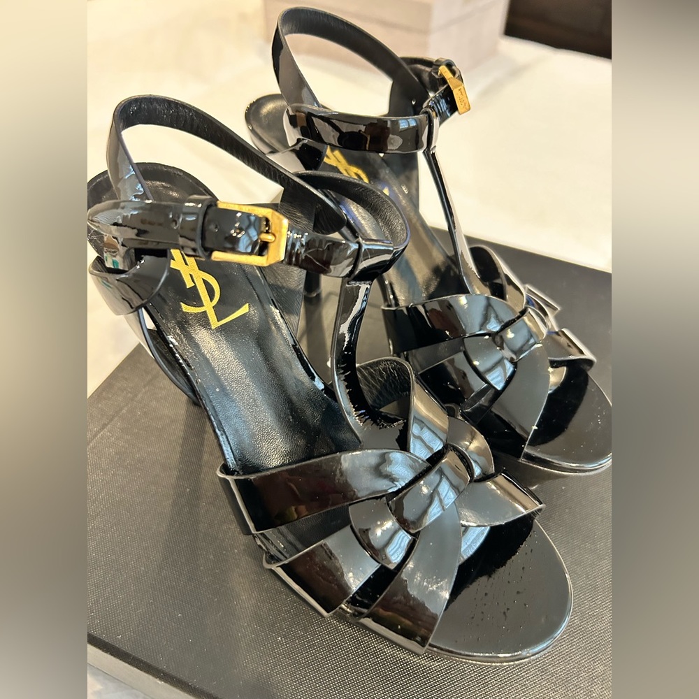 Saint Laurent Tribute T-Strap Platform Sandal